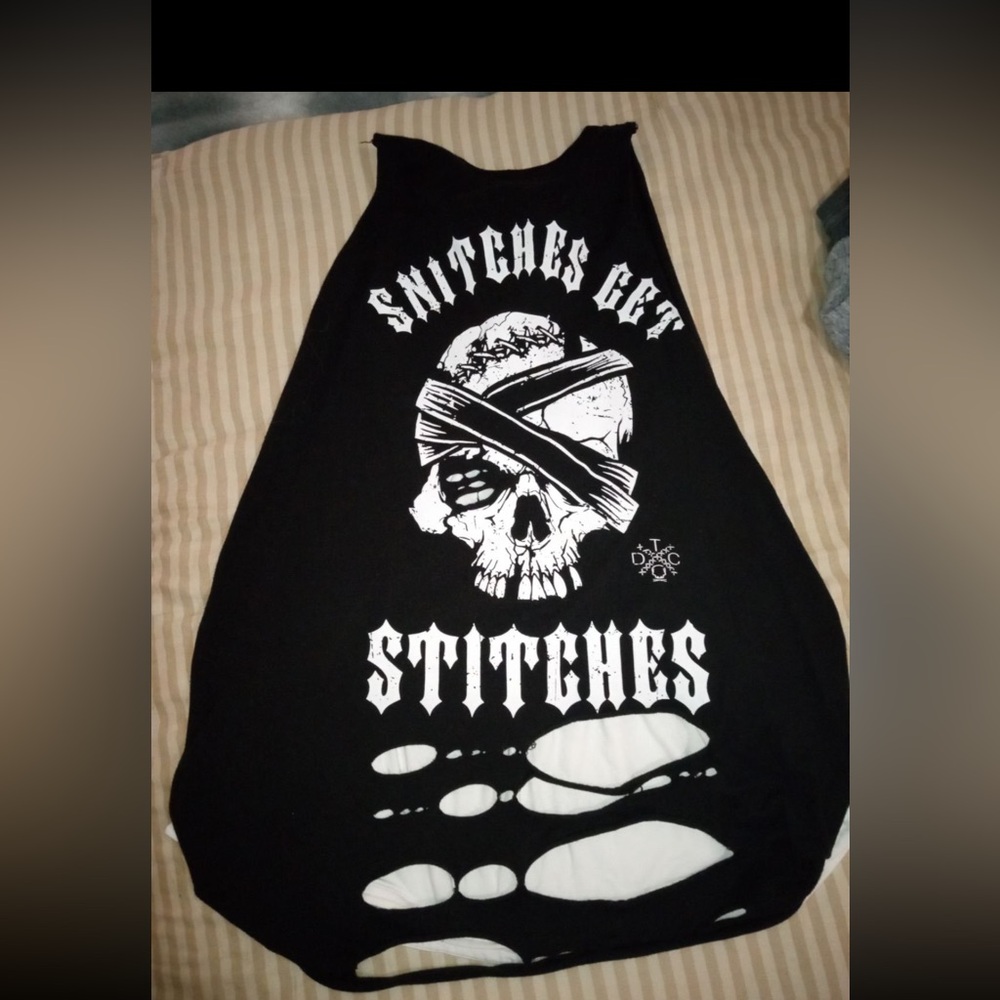 Snitches get stitches the drive cut off